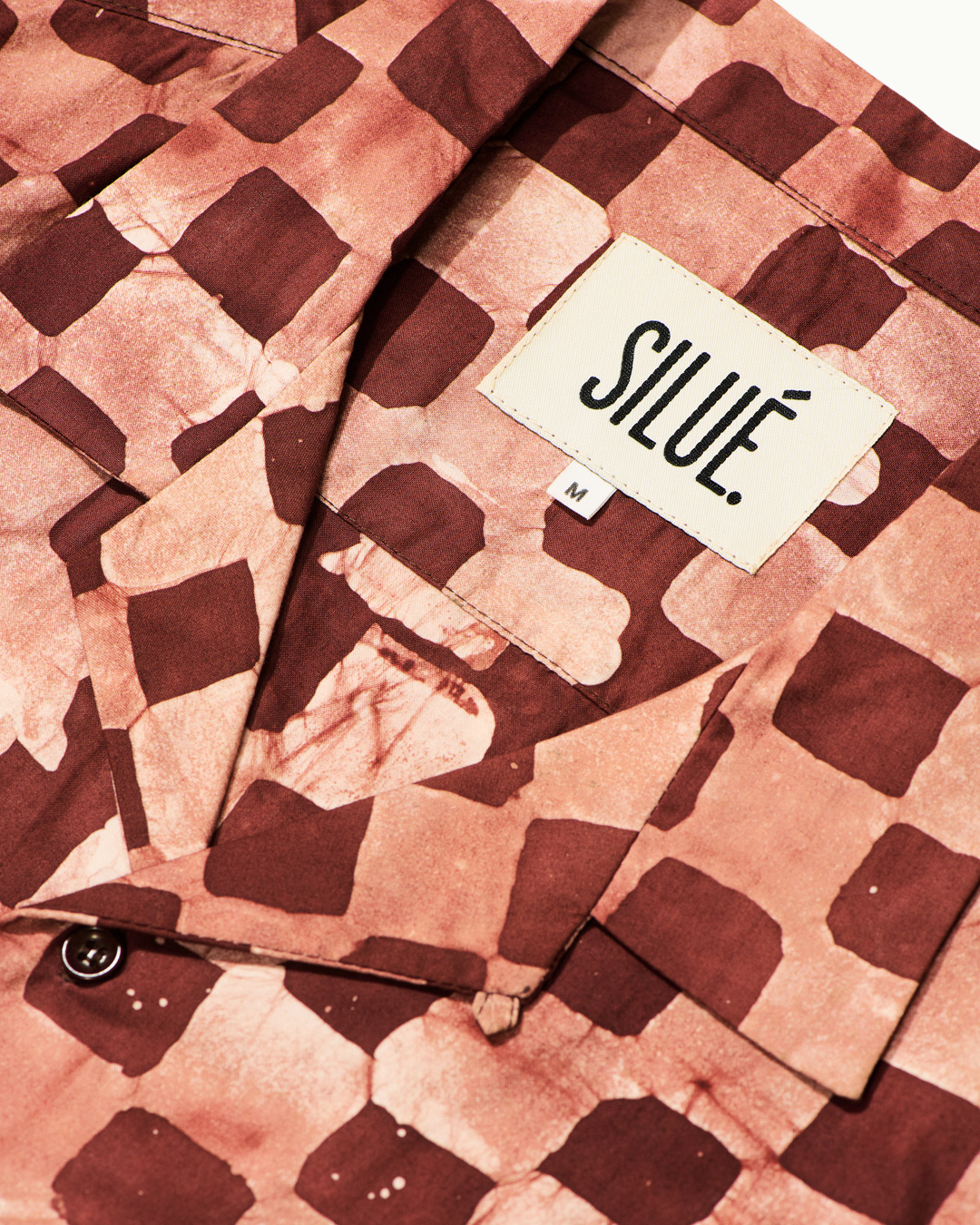 Batik Cuban Shirt - Brown Check