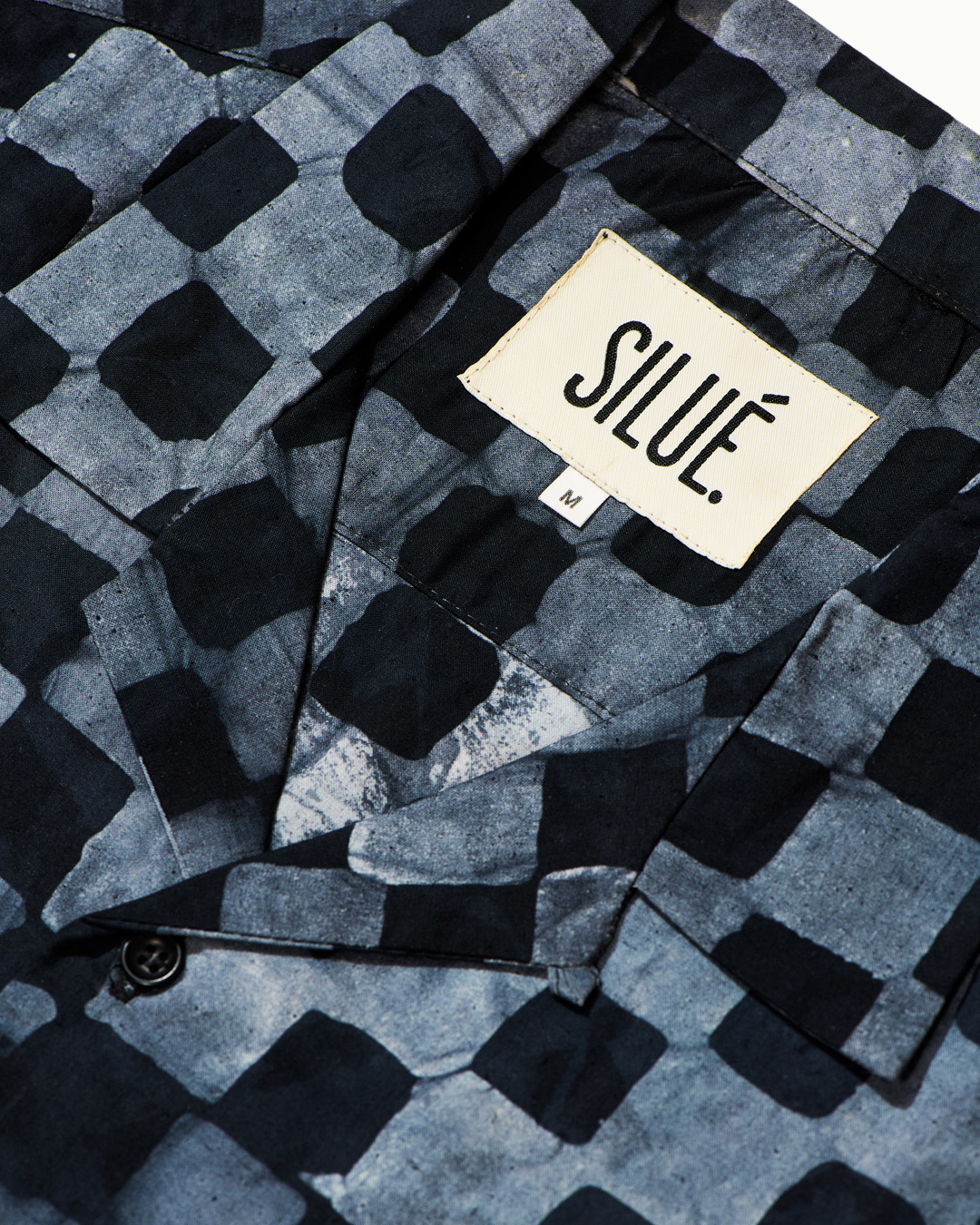 Batik Cuban Shirt - White/ Black Check