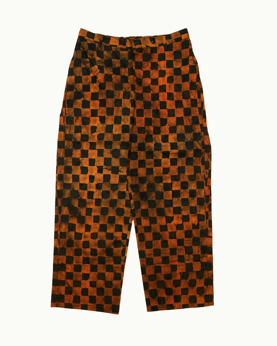 Batik Pant - Orange/ Black Check