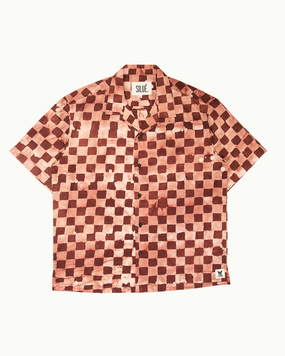 Batik Cuban Shirt - Brown Check