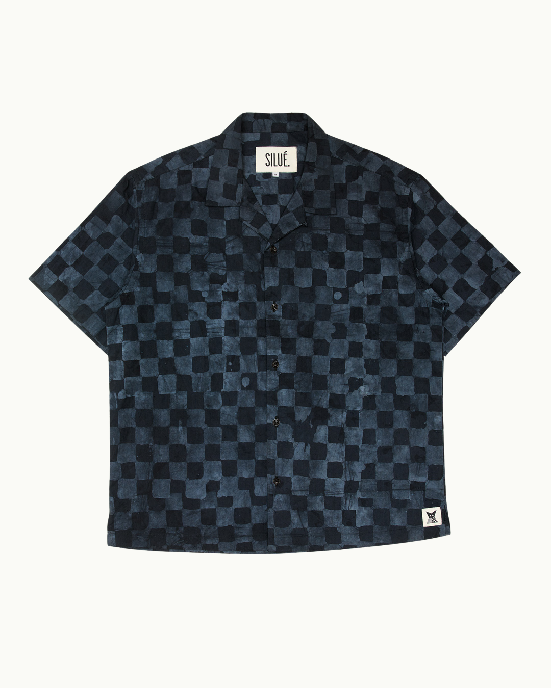Batik Cuban Shirt - Grey/ Black Check