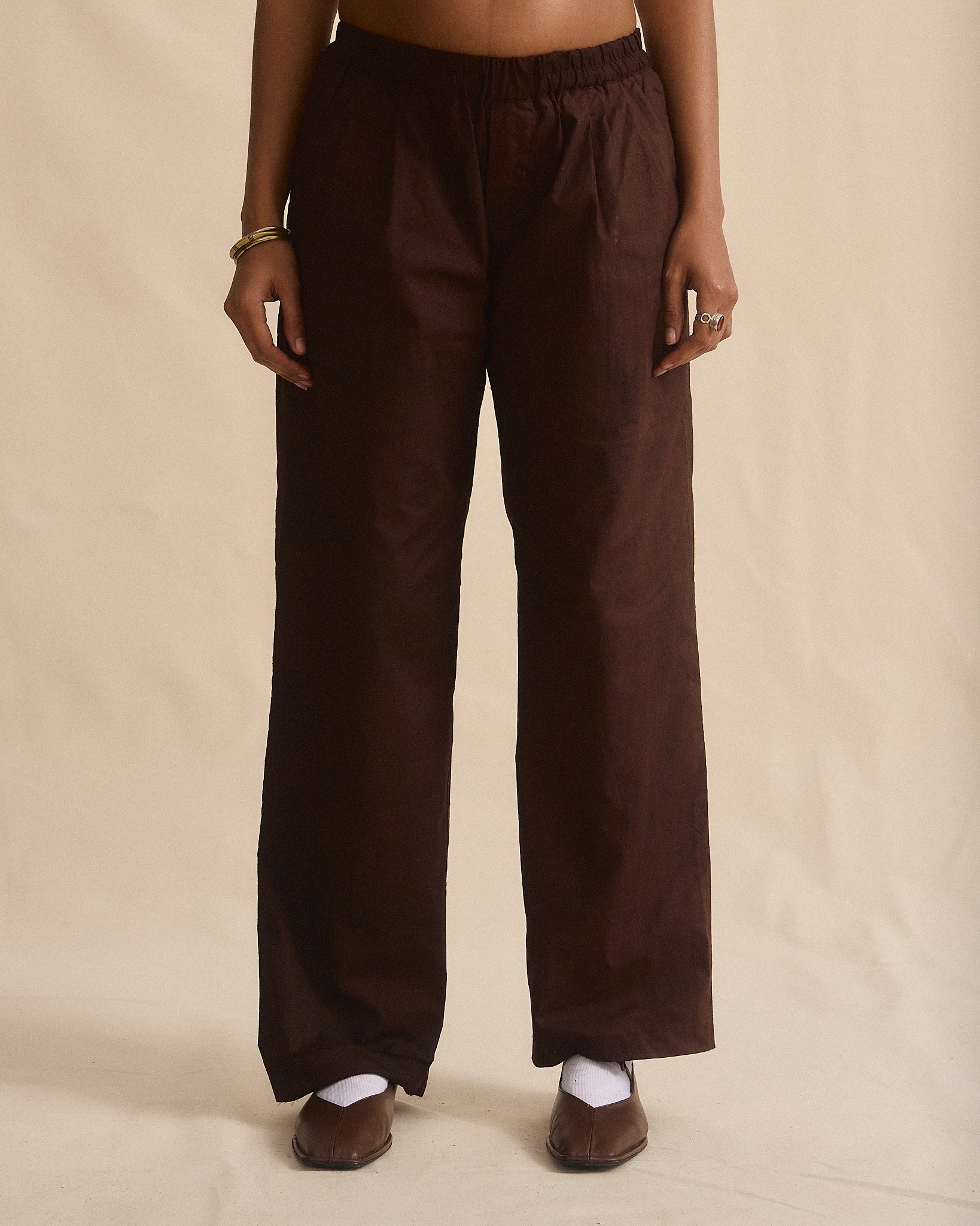 Wide Leg Pant - Brown