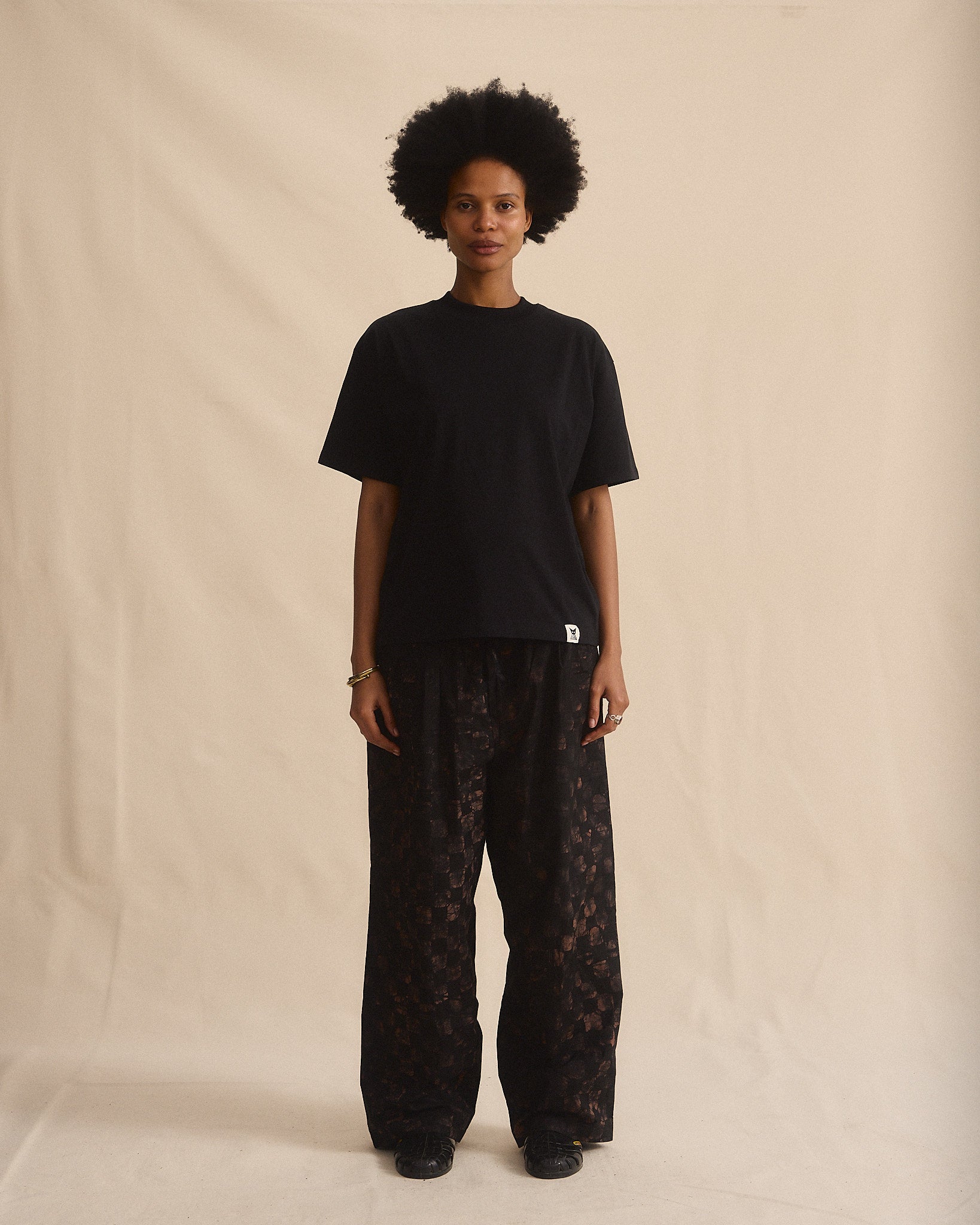 Batik Pant Wide Leg - Black/ Brown Check