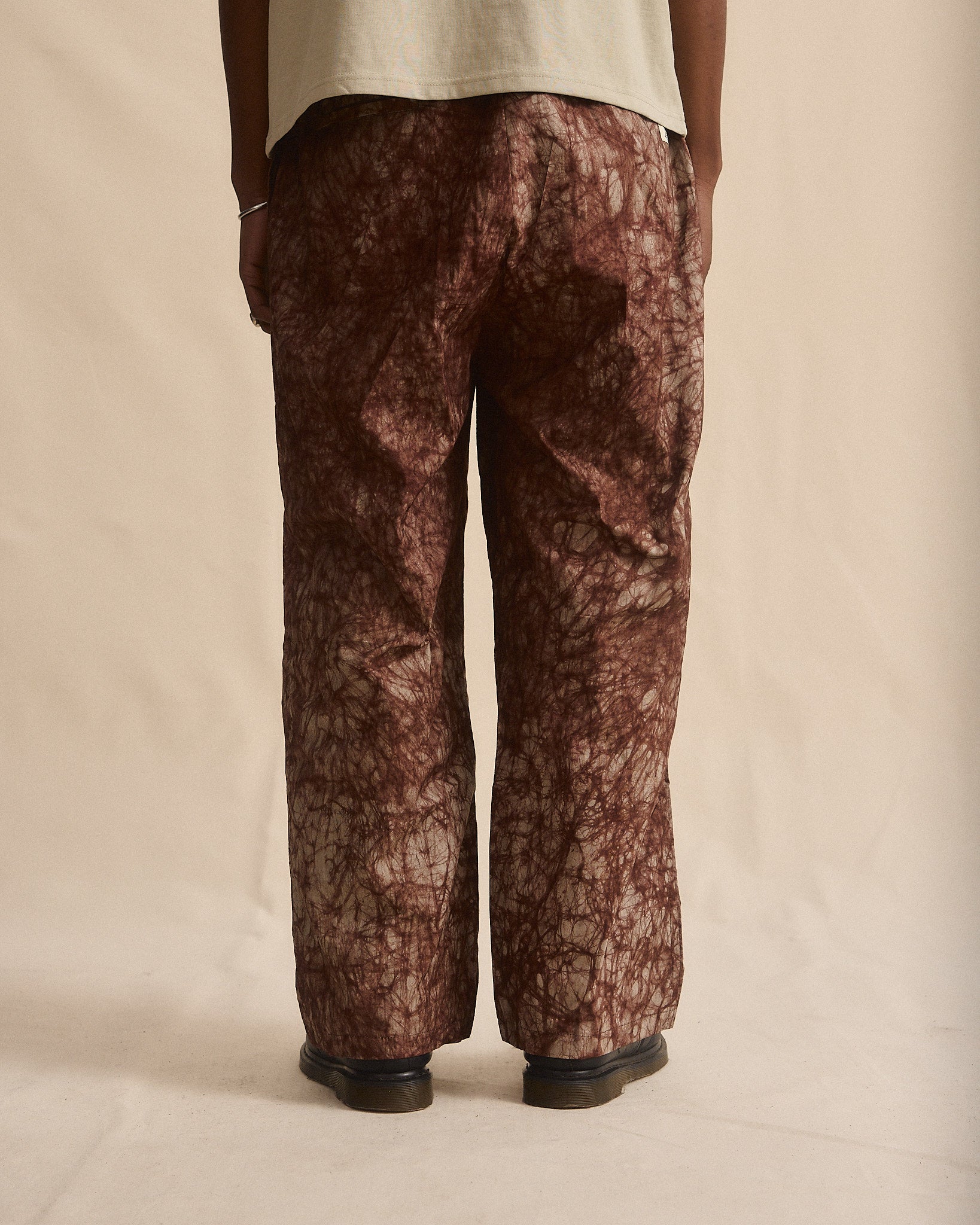 Batik Pant Wide Leg  - Brown/ Beige Marble