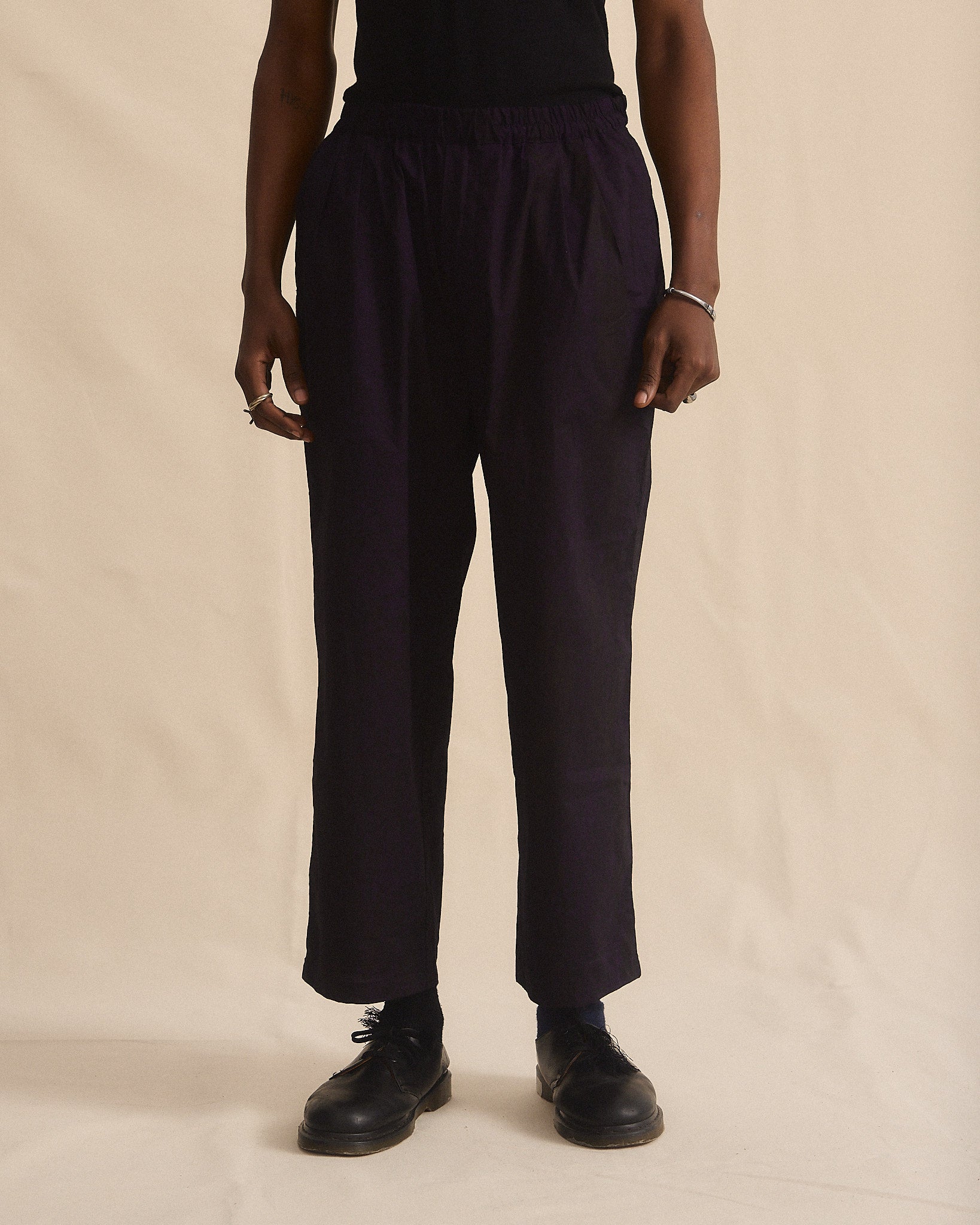 Wide Leg Pant - Aubergine