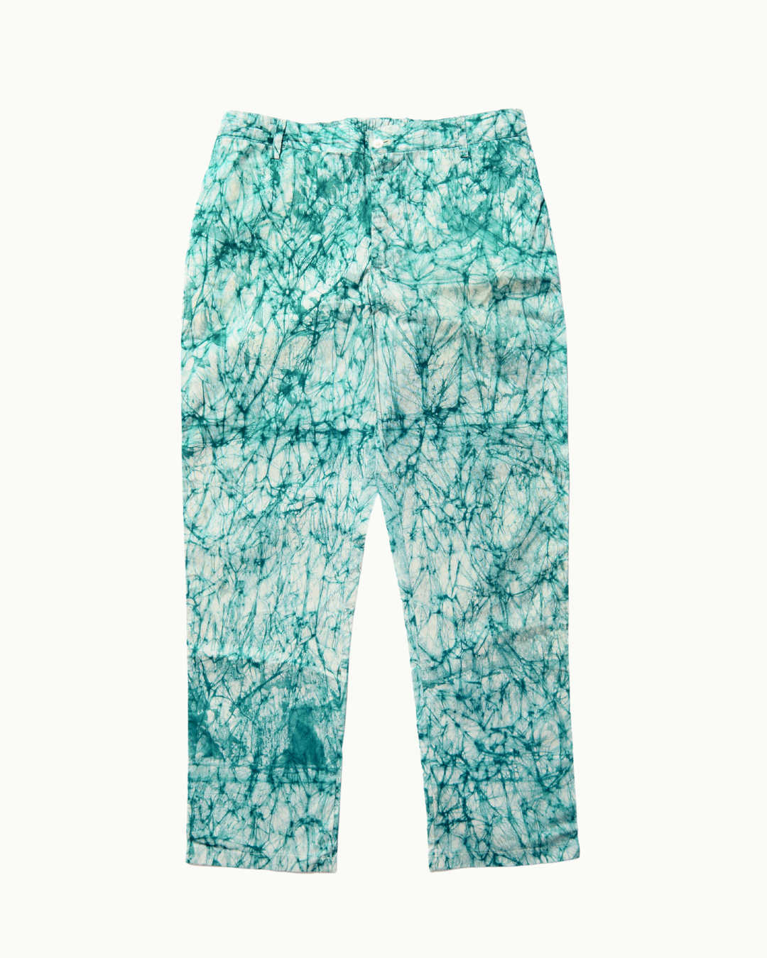 Batik Tapered Pant - Teal/ Natural