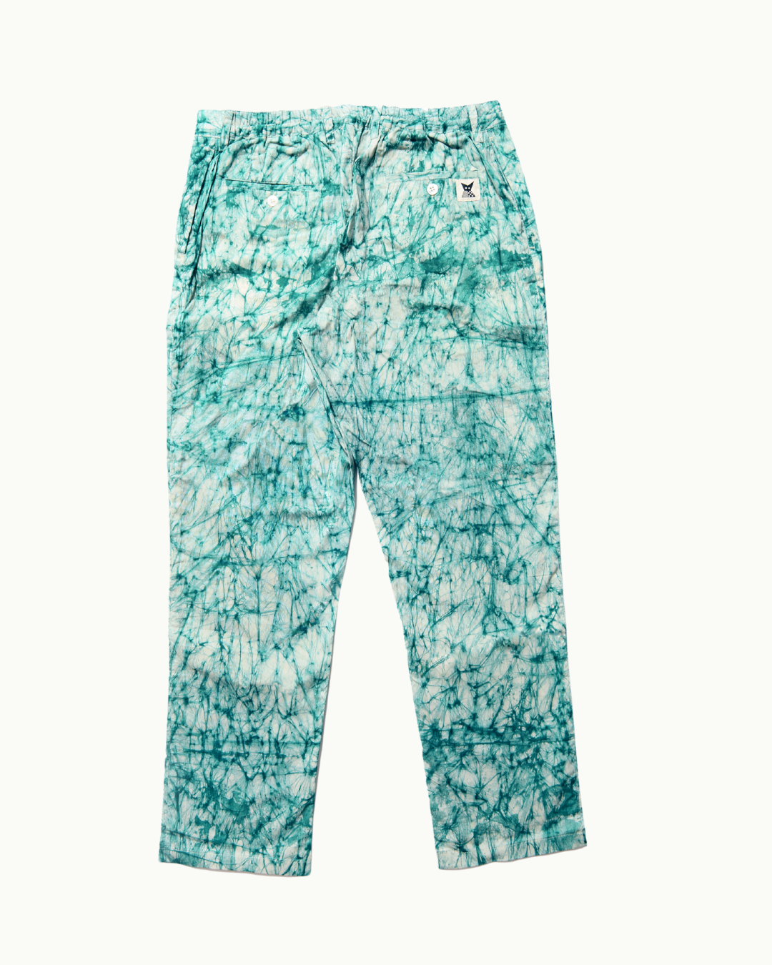 Batik Tapered Pant - Teal/ Natural