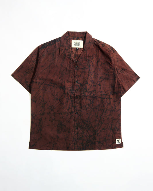 Batik Cuban Shirt - Brown