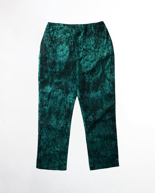 Batik Straight Pant - Green