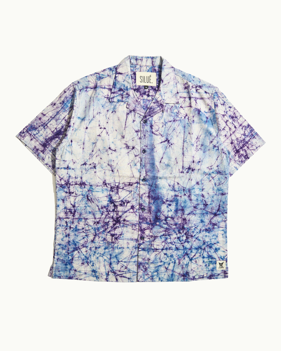 Cuban Batik Shirt - Blue/ Purple