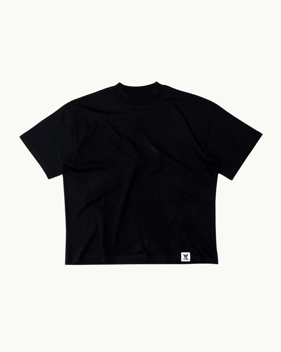 Batik Back Patch T-Shirt -  Black w/ Black/ Grey Check