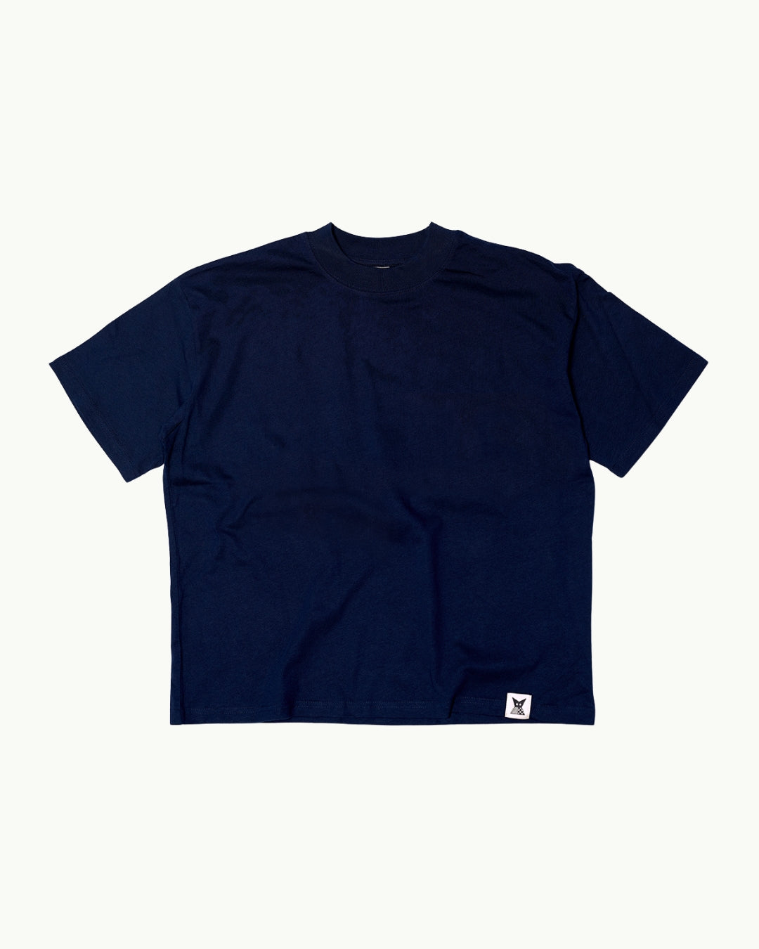 Batik Back Patch T-Shirt - French Blue w/ Blue/Purple Check