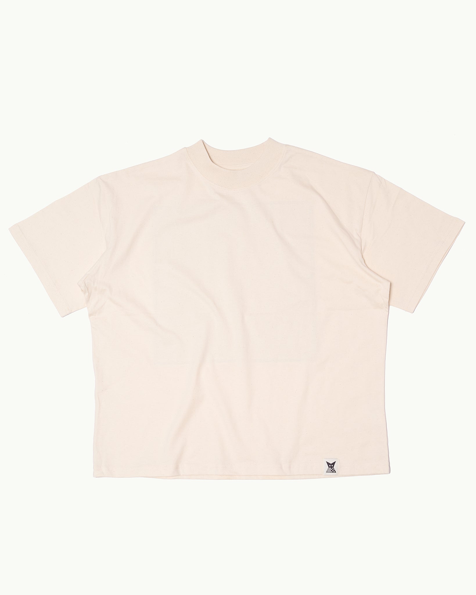 Batik Back Patch T-Shirt - Raw w/ Brown/ Beige Check