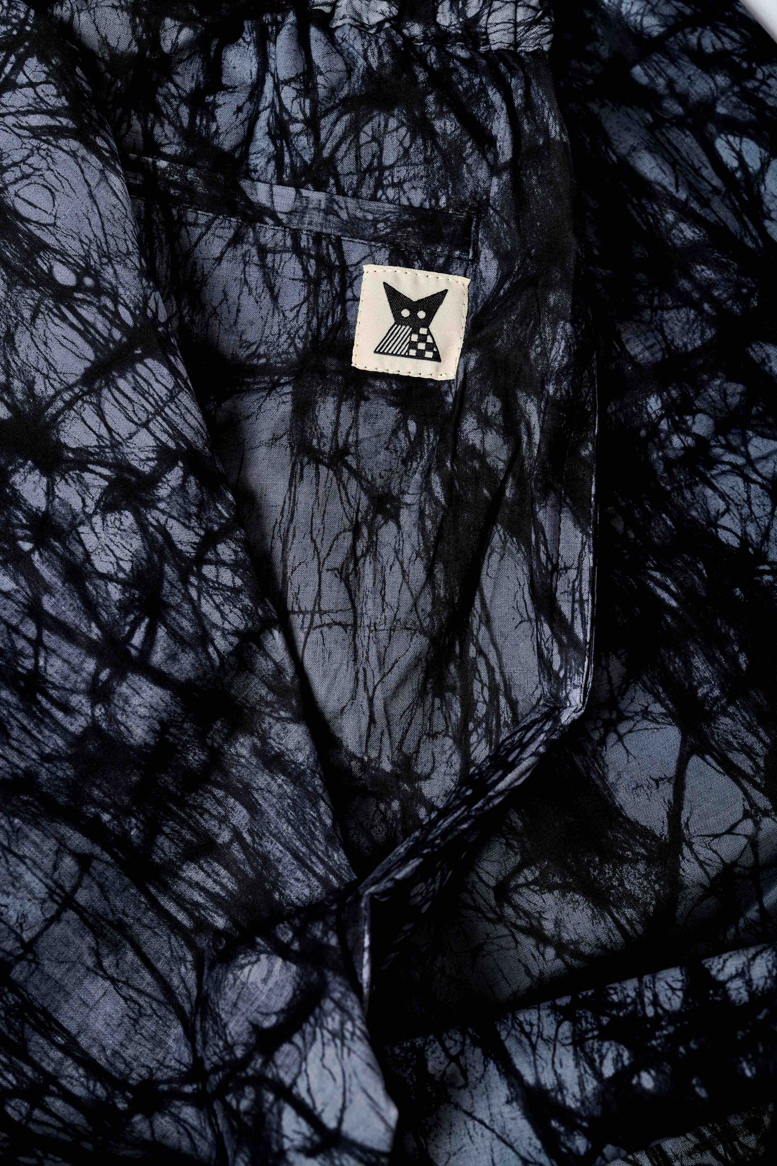 Batik Pant Wide Leg - Black/ Grey Marble